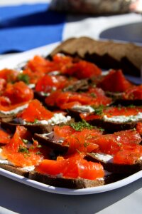 Toast cream cheese food