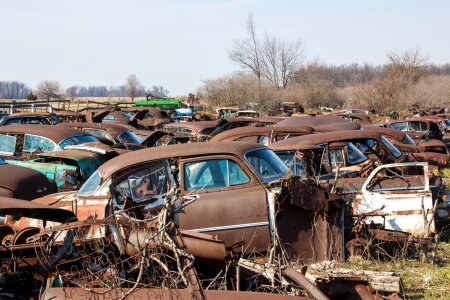 Decay rural decay automobile graveyard