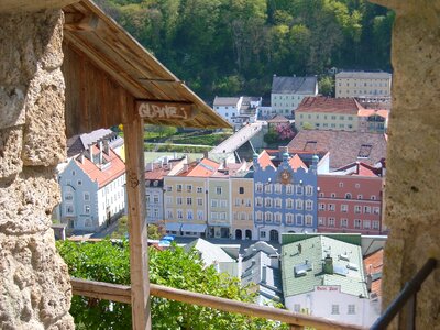 Historical city upper bavaria castle wall