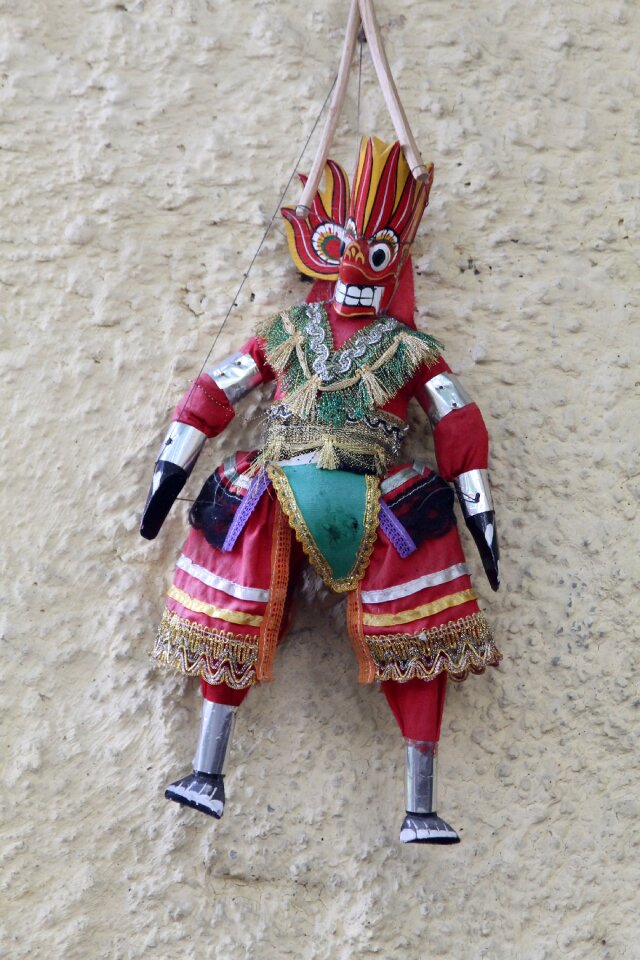 Jumping jack devil puppet