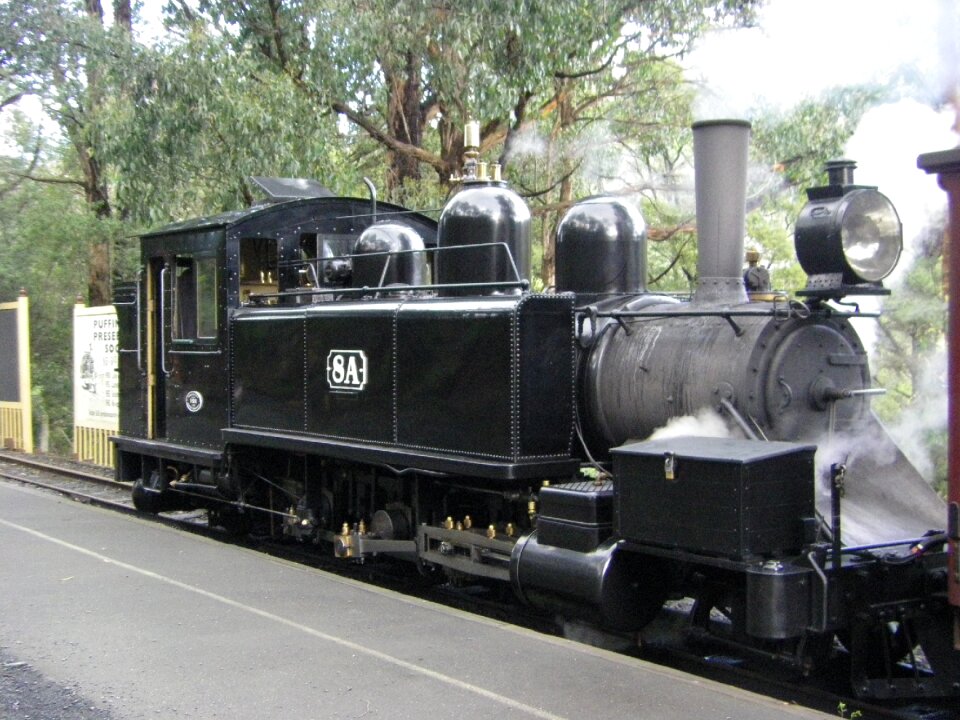 Steam locomotive rail