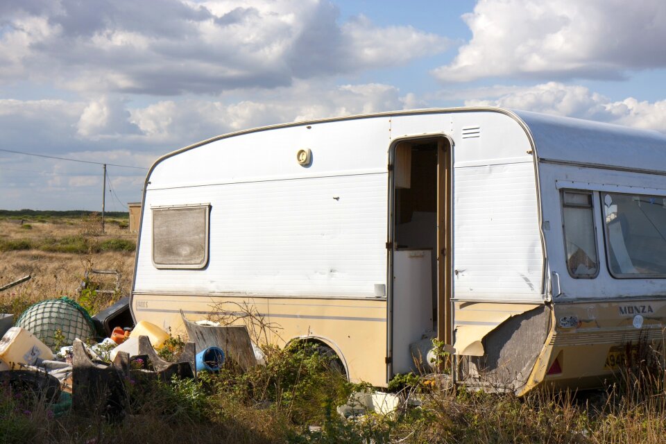 Derelict tatty junk