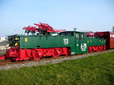 Brown coal technology old mine locomotive photo