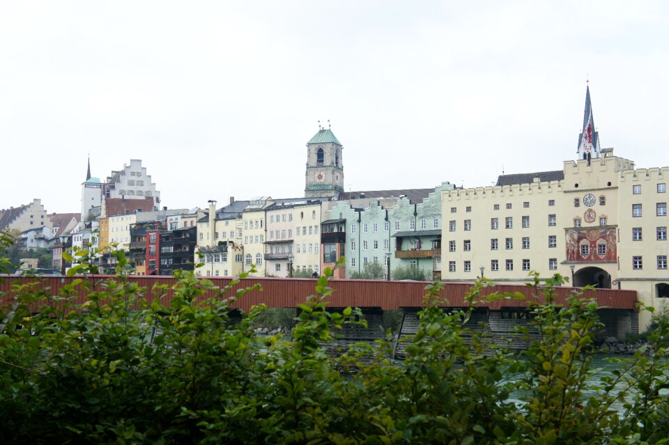 River bavaria row of houses