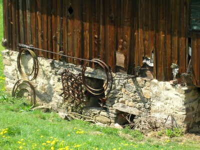 Log cabin wood stadl photo