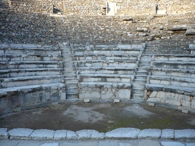 Antiquity celsus library ruins photo