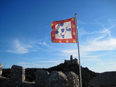 Flag sky castle