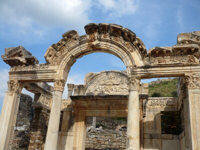 Celsus library ruins ruined city photo