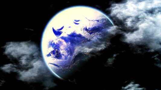 Moon night sky