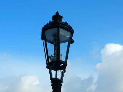 Street lighting the old town photo