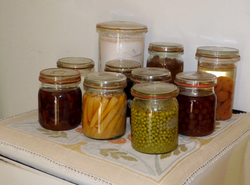 Glass vegetables harvest