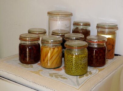 Glass vegetables harvest