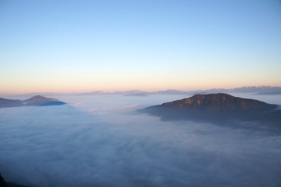 Hochlantsch mountain sea of fog
