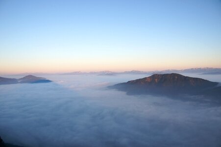 Hochlantsch mountain sea of fog photo