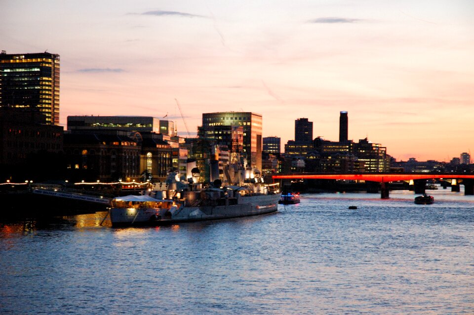 The waterfront twilight night