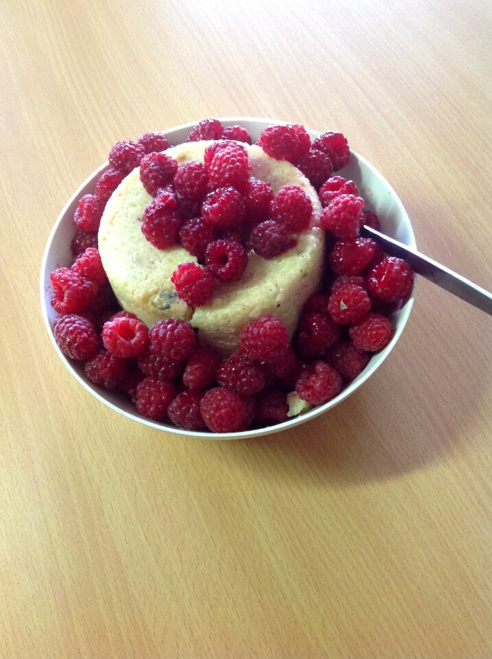 Couscous with raspberries semolina porridge raspberries