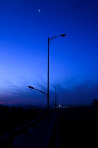 Street lamp road sunrise