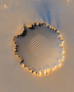 Victoria crater impact hole photo