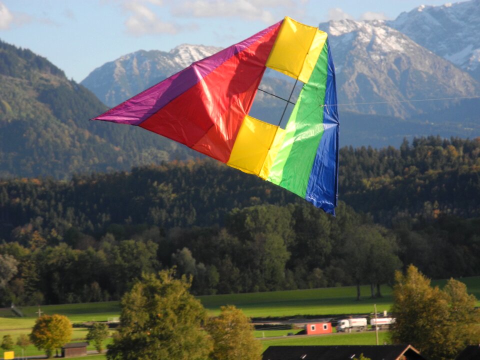 Mountains sky rainbow