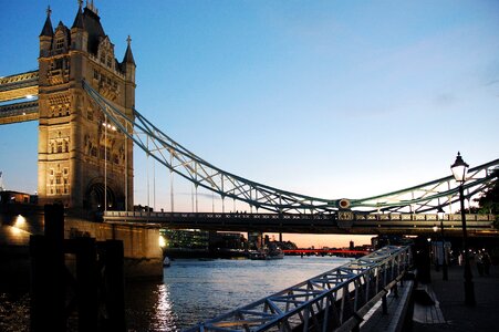 Tower bridge view evening photo