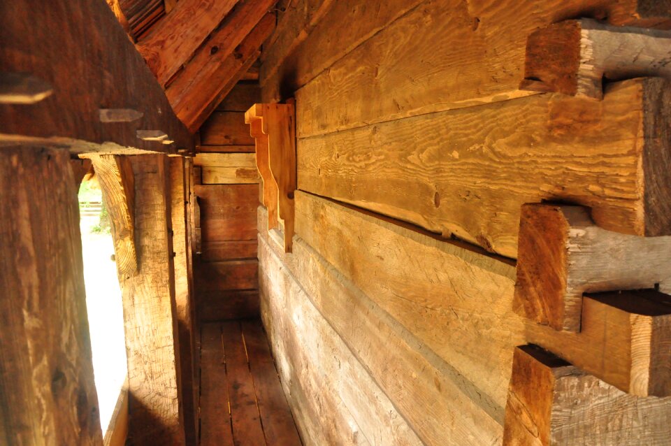 Attic old orthodox church wood