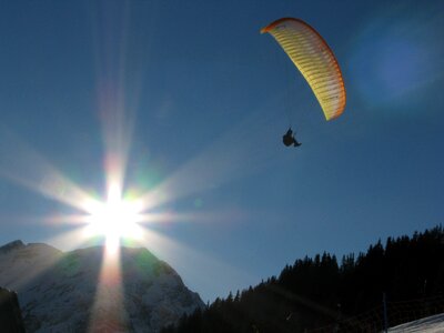 Mountains arlberg paraglider photo