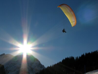 Mountains arlberg paraglider