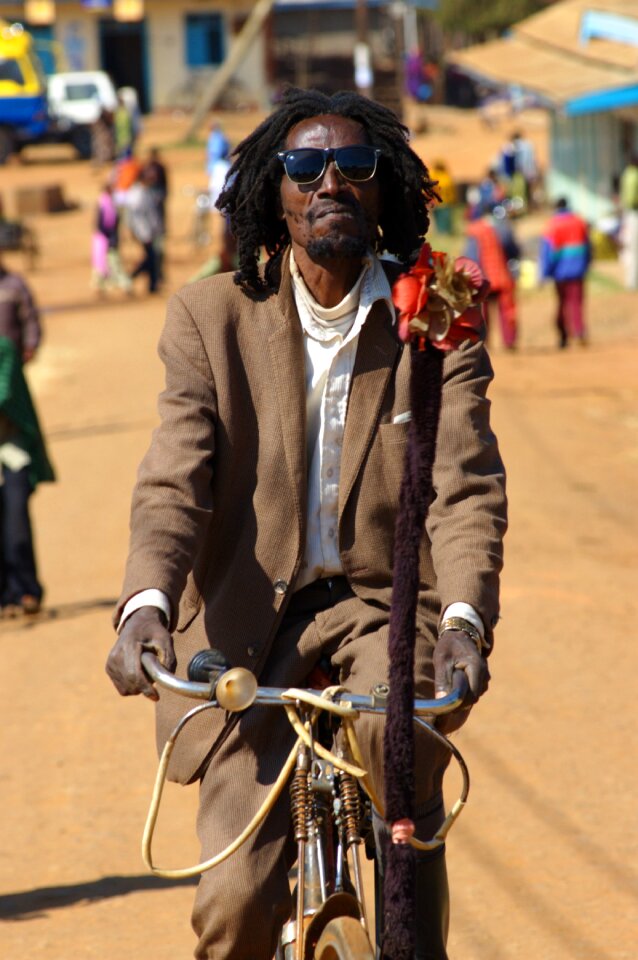 A real dreadlocks bike event the village's main street