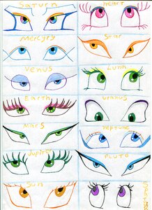 Anime animation drawings