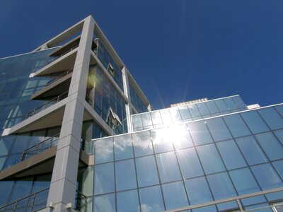 Architecture modern building windows