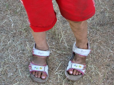 Child summer sand
