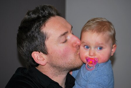Baby kiss love