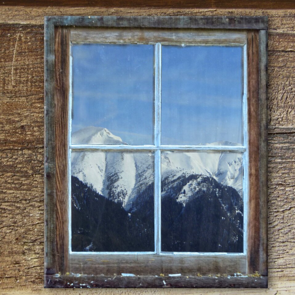 Hut mountains winter