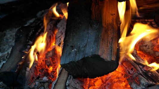 Flame blaze campfire photo
