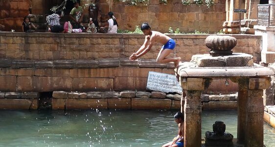 Swimming fun india photo