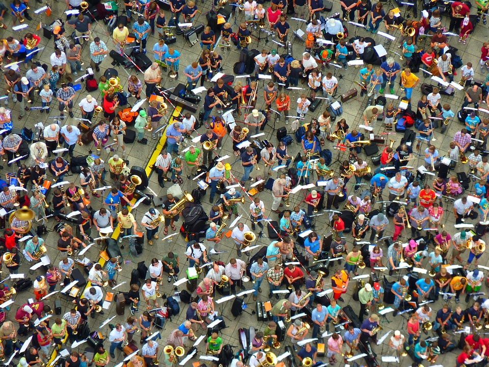 Collection many people