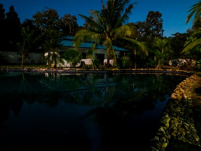 House pond night photograph