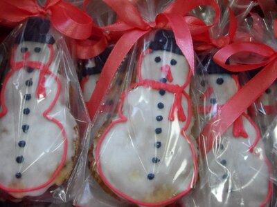 Snowman sweets christmas decoration photo
