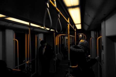 Train travel underground photo