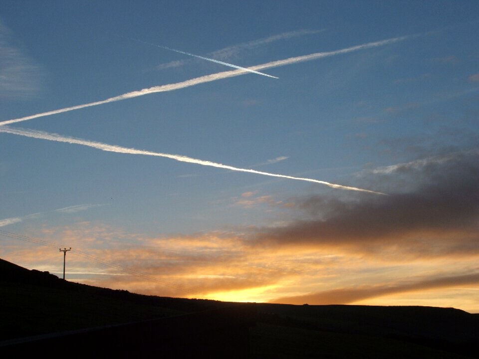 Skies dusk silhouette