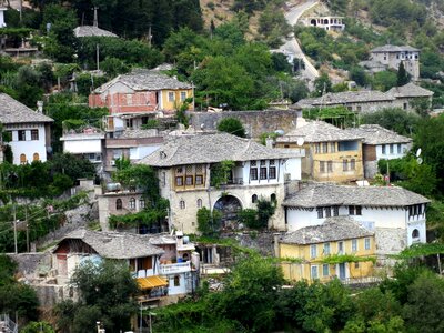 Typical albanian houses architecture albania