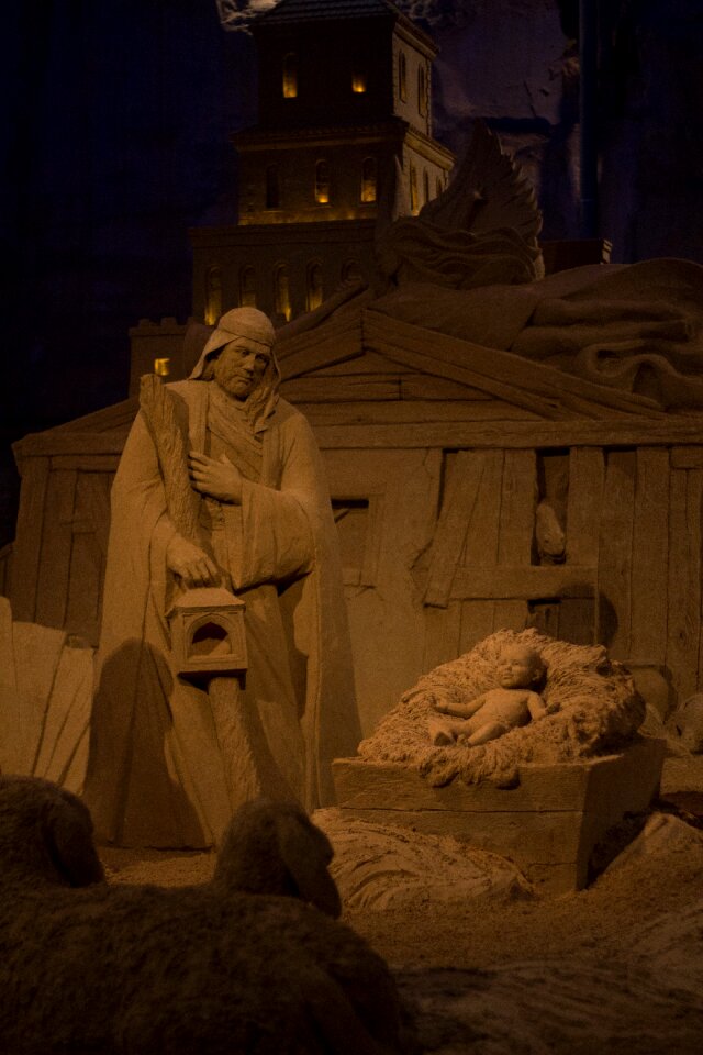 Manger christmas nativity scene