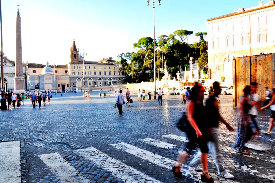 People passers by italy