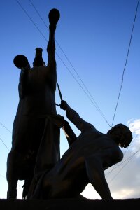 Silhouette bronze st petersburg photo