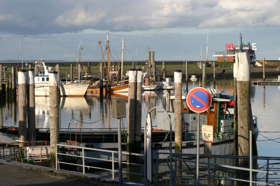 Boats water clouds
