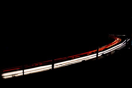Light trails night lights