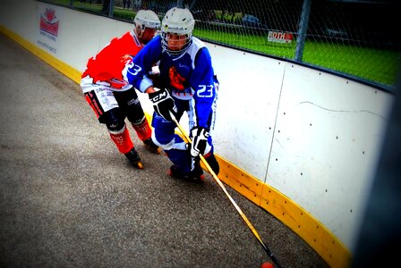 Inline hockey skater hockey hockey rink photo