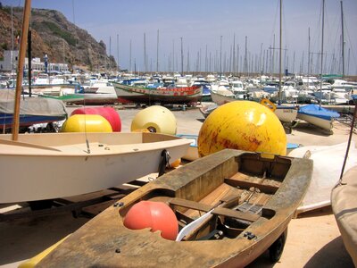 Marina buoys coast photo