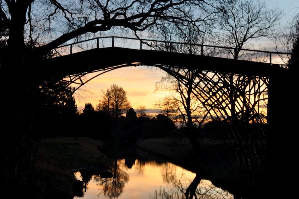 Iron bridge dessau wörlitz abendstimmung