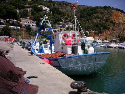 Fishing boat dock spanish boat photo